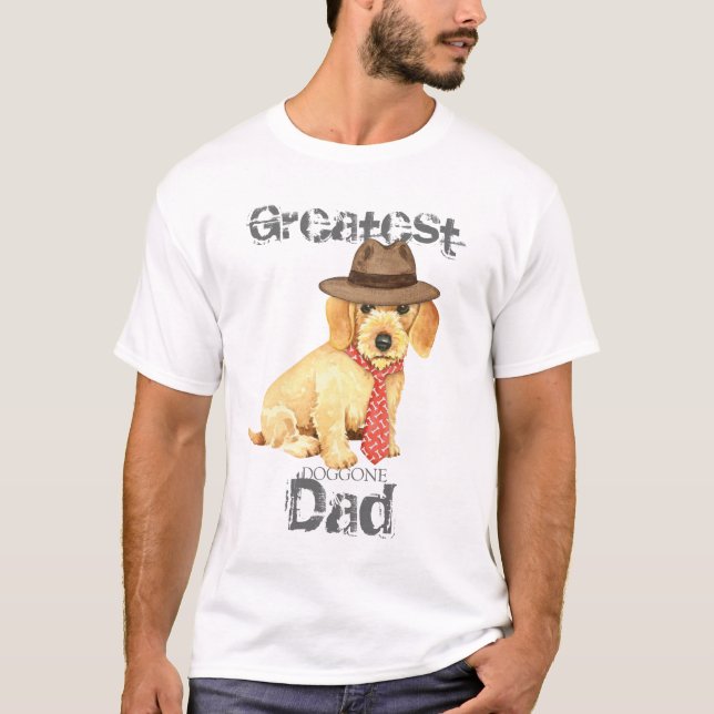 Wirehaired Dachshund Dad T-Shirt (Front)