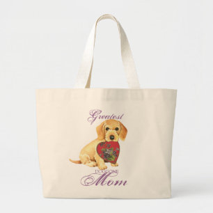 Wirehaired Dachshund Heart Mum Large Tote Bag