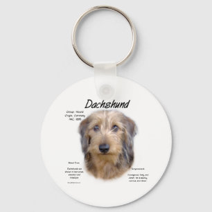 Wirehaired Dachshund History Key Ring