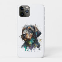 Wirehaired Dachshund Puppy Watercolor Art