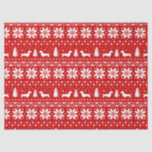 Wirehaired Dachshund Silhouettes Christmas Pattern Tissue Paper<br><div class="desc">Festive Red and White Christmas Sweater Style Pattern with Wirehaired Wiener Dog Silhouettes. Wire Haired Dachshund Lover's Patterned Holiday Tissue Paper. Make your Christmas gift extra special with this red and white Doxies pattern tissue paper to cushion delicate objects or accent a bag.</div>