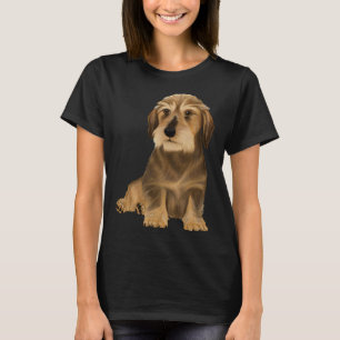 Wirehaired Dachshund Sitting Dog T-Shirt