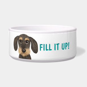 Wirehaired Dachshund Teckel with Custom Text