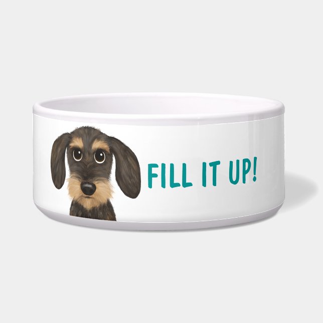 Wirehaired Dachshund | Teckel with Custom Text (Front)