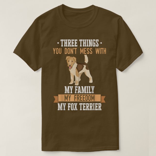 Wirehaired Fox Terrier dog T-Shirt (Design Front)