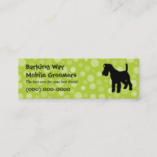 Wirehaired Fox Terrier Pet Care Lime Mini Business Card