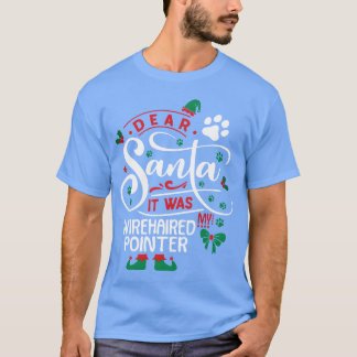 Wirehaired Pointer Dog Christmas Dog breed vintage T-Shirt