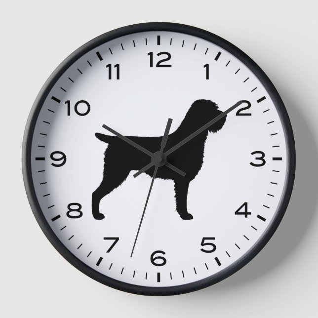 Wirehaired Pointing Grifffon Dog Silhouette Clock (Front)