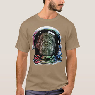 Wirehaired Pointing Griffon Dog Astronaut Dog fami T-Shirt