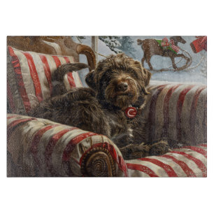 Wirehaired Pointing Griffon Dog Christmas Festive Cutting Board