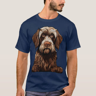 Wirehaired Pointing Griffon Dog Illustration T-Shirt