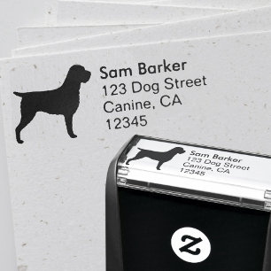 Wirehaired Pointing Griffon Dog Return Address Self-inking Stamp