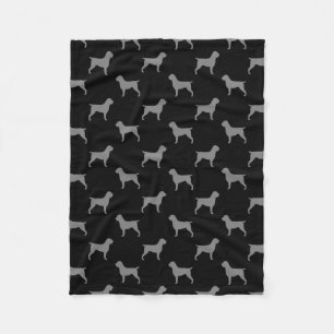 Wirehaired Pointing Griffon Dog Silhouettes Fleece Blanket