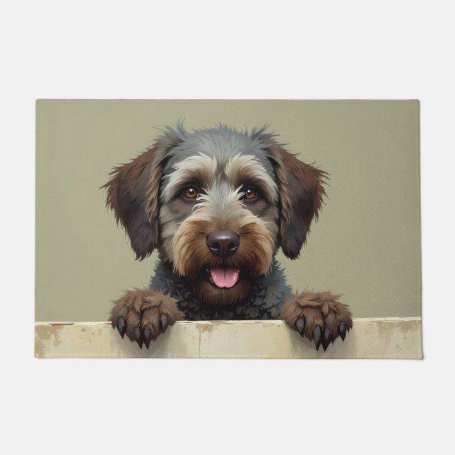 Wirehaired Pointing Griffon Doormat Art (Front)