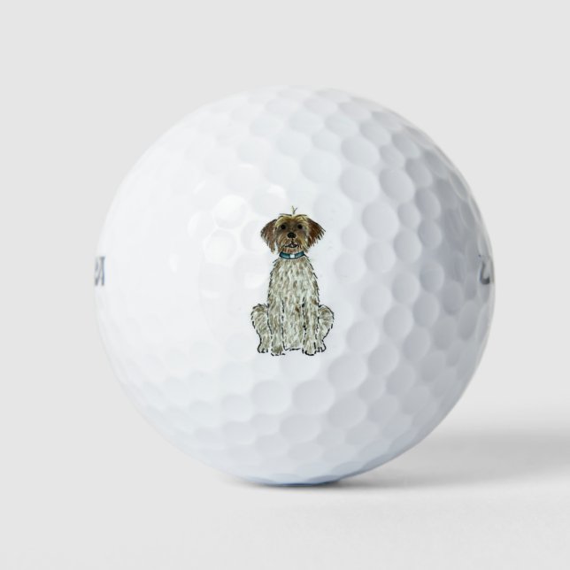 Wirehaired Pointing Griffon Golf Balls (Front)
