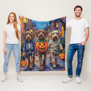 Wirehaired Pointing Griffon Halloween Costumes Fleece Blanket