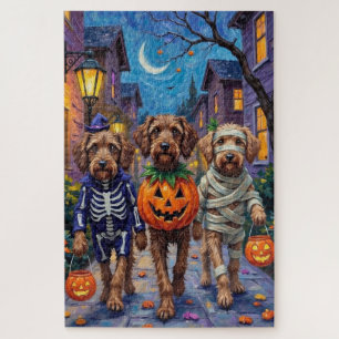 Wirehaired Pointing Griffon Halloween Costumes Jigsaw Puzzle