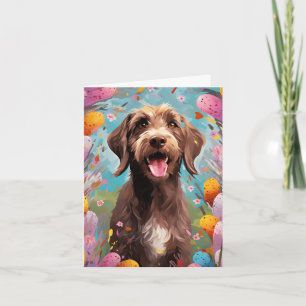 Wirehaired pointing griffon Happy Easter Card