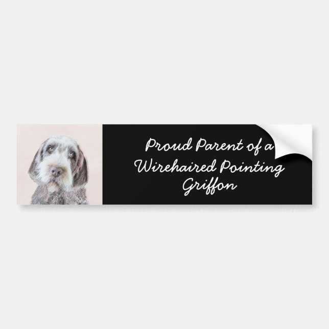 Wirehaired Pointing Griffon Painting - Dog Art Bumper Sticker (Front)
