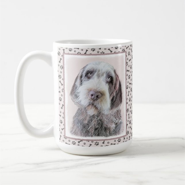 Wirehaired Pointing Griffon Painting - Dog Art Coffee Mug (Left)