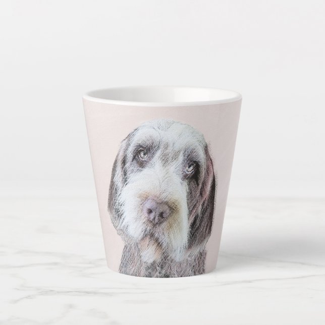 Wirehaired Pointing Griffon Painting - Dog Art Latte Mug (Front)