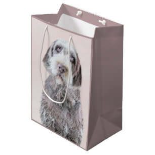 Wirehaired Pointing Griffon Painting - Dog Art Medium Gift Bag