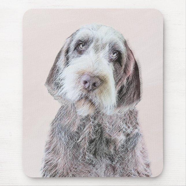 Wirehaired Pointing Griffon Painting - Dog Art Mouse Mat (Front)