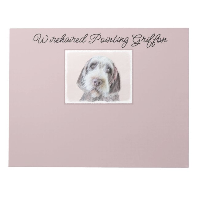 Wirehaired Pointing Griffon Painting - Dog Art Not Notepad (Front)