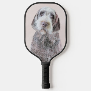 Wirehaired Pointing Griffon Painting - Dog Art Pickleball Paddle