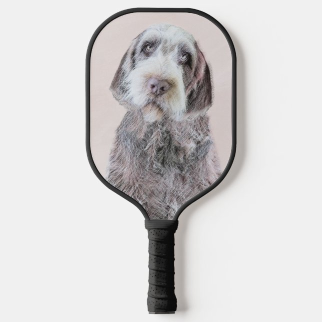 Wirehaired Pointing Griffon Painting - Dog Art Pickleball Paddle (Front)