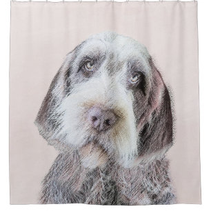 Wirehaired Pointing Griffon Painting - Dog Art Shower Curtain