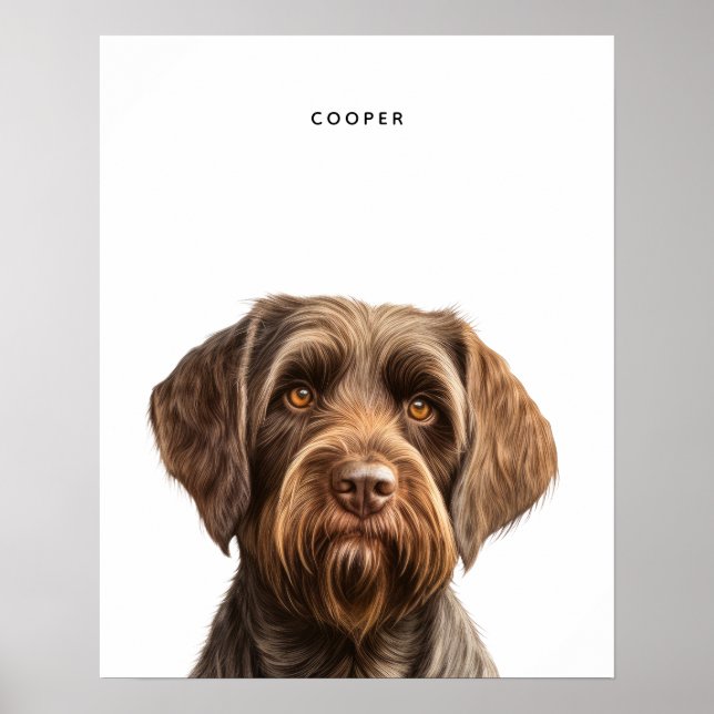 Wirehaired Pointing Griffon Personalised Print (Front)