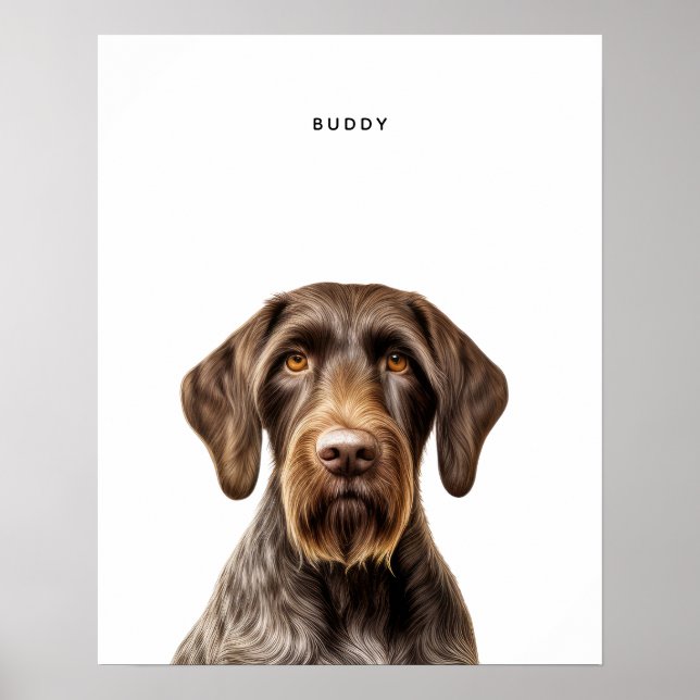Wirehaired Pointing Griffon Personalised Print (Front)