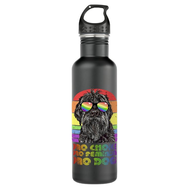 Wirehaired Pointing Griffon Pro Choice Pro Feminis 710 Ml Water Bottle (Front)