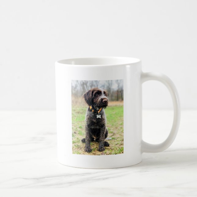 Wirehaired pointing Griffon puppy Coffee Mug (Right)