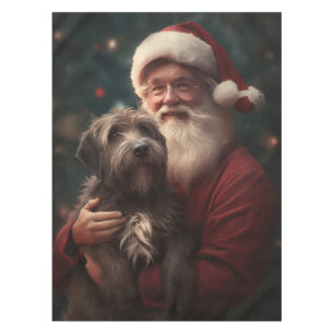 Wirehaired Pointing Griffon Santa Claus Christmas Tablecloth