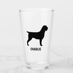 Wirehaired Pointing Griffon Silhouette Custom Glass