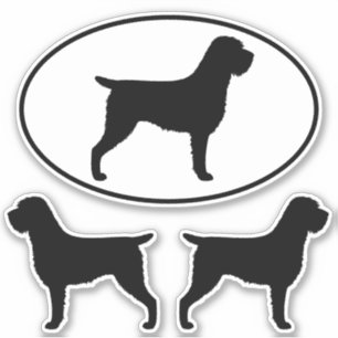 Wirehaired Pointing Griffon Silhouettes Stickers