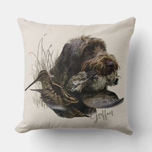 Wirehaired Pointing Griffon , Woodcock hunting Clo Cushion