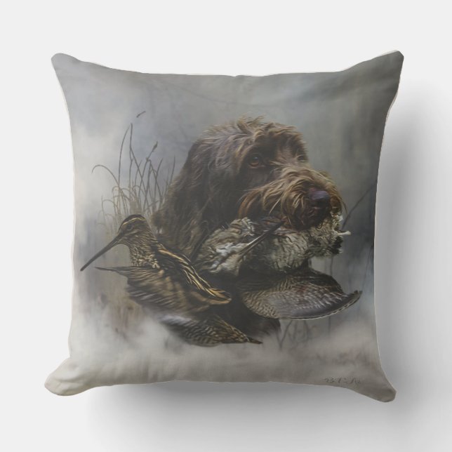 Wirehaired Pointing Griffon , Woodcock hunting  Cushion (Front)