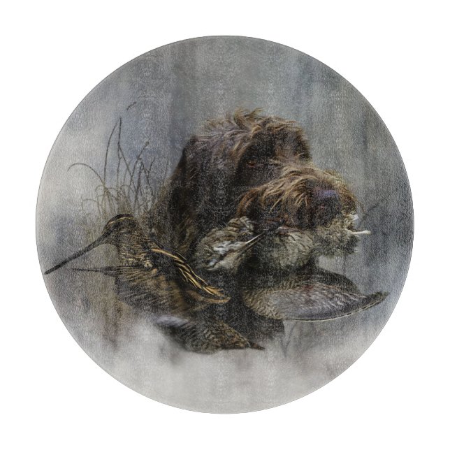 Wirehaired Pointing Griffon , Woodcock hunting  Cutting Board (Front)