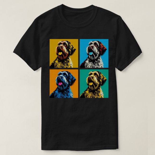 Wirehaired Pointing Griffons Art Dog Lover Gifts 2 T-Shirt (Design Front)