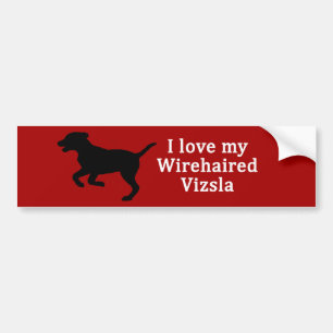 Wirehaired Vizsla Dog Love Bumper Sticker
