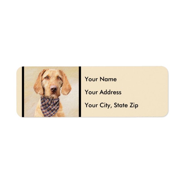 Wirehaired Vizsla Painting - Cute Original Dog Art (Front)