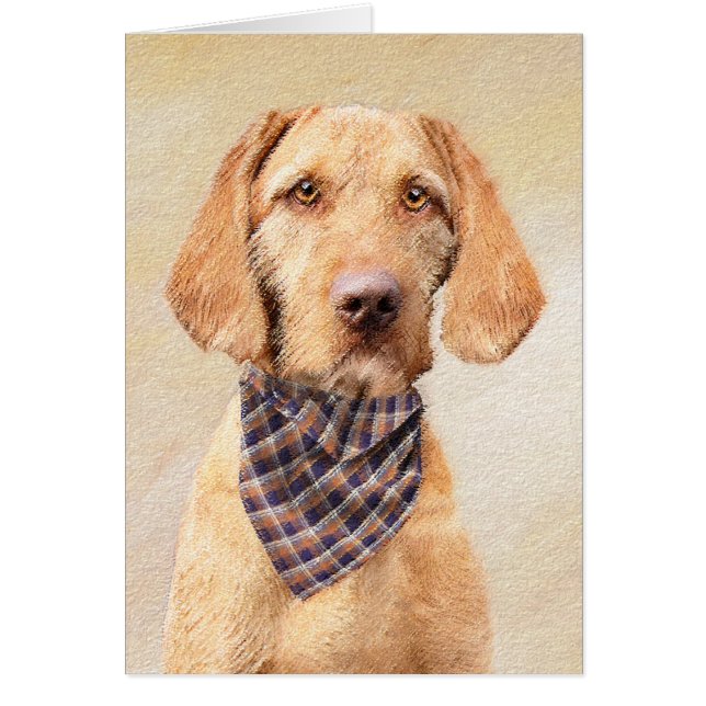 Wirehaired Vizsla Painting - Cute Original Dog Art (Front)