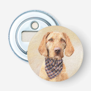 Wirehaired Vizsla Painting - Cute Original Dog Art Bottle Opener