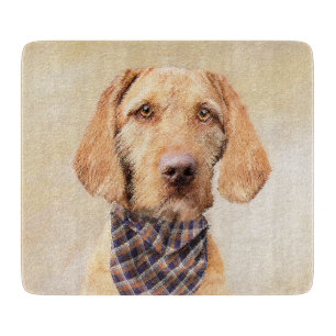 Wirehaired Vizsla Painting - Cute Original Dog Art Cutting Board