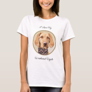 Wirehaired Vizsla Painting - Cute Original Dog Art T-Shirt