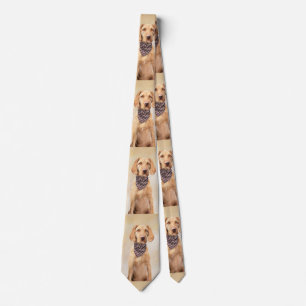 Wirehaired Vizsla Painting - Cute Original Dog Art Tie