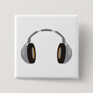 Wireless Headphone 15 Cm Square Badge